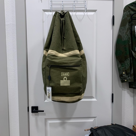 J&ANS Dolce & Gabbana Army Green Duffel Bag Drawstring Travel Bag Oversized Rare - Picture 2 of 16